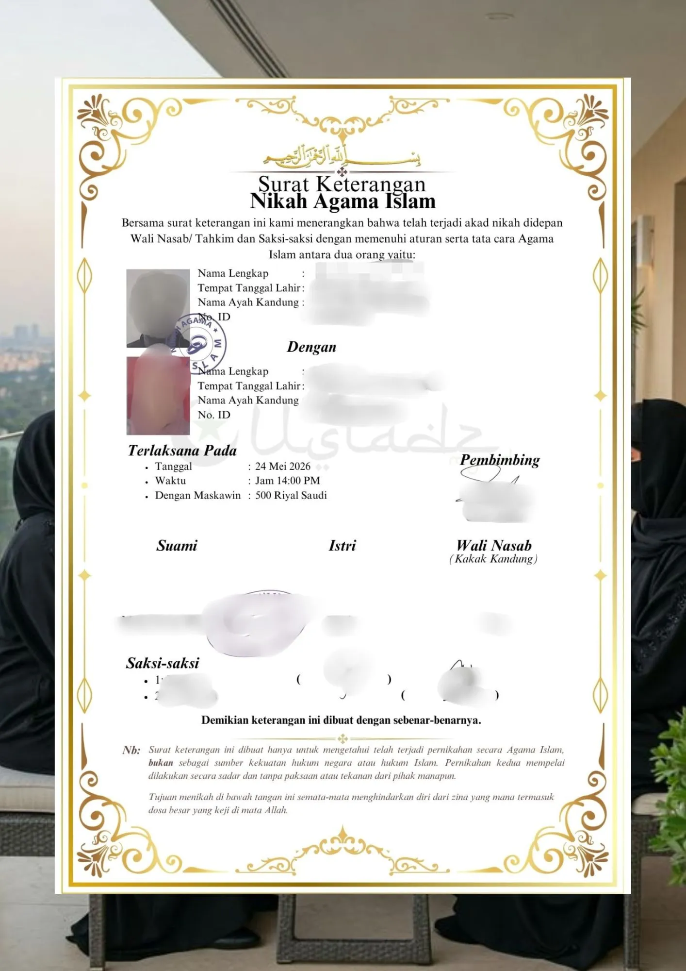 Contoh Surat Nikah Siri Banjarmasin